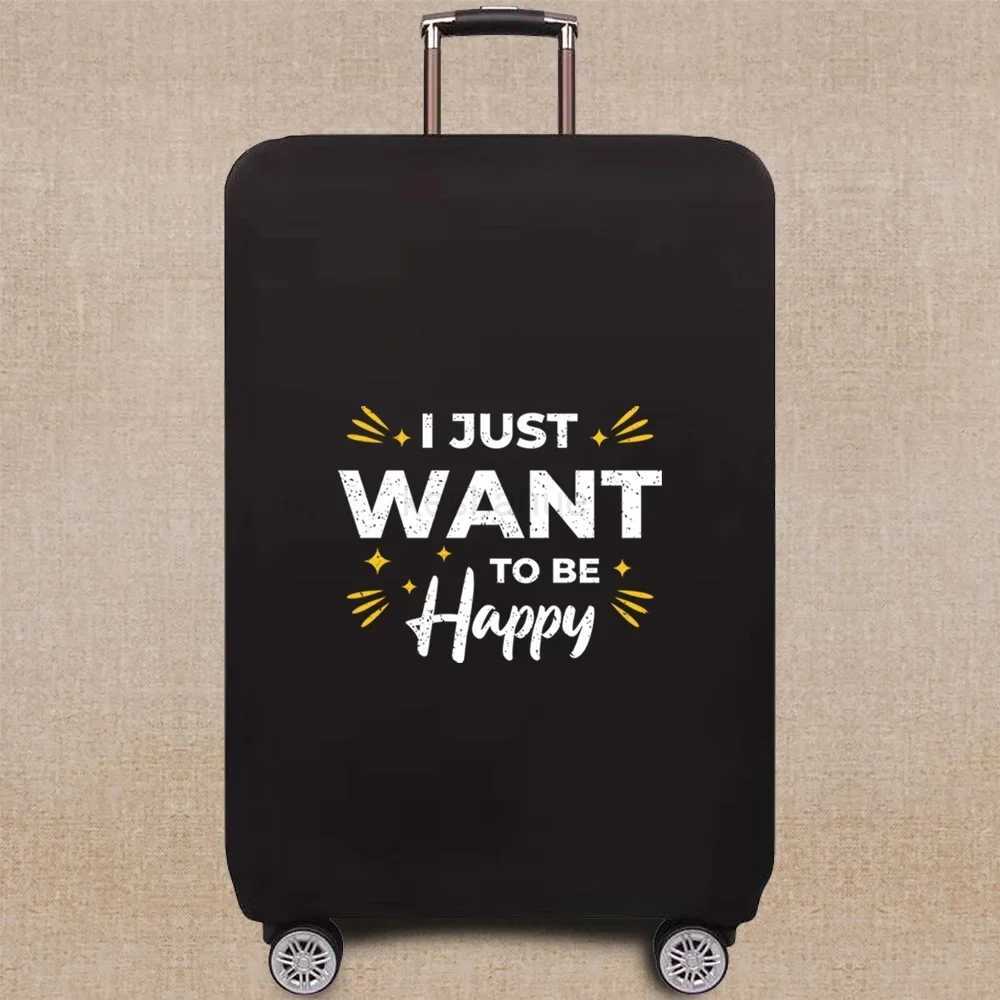 Travel Accessories Luggage Case Suitcase Dust Protective Cover 18-28 Inch Phrase Pattern Series Trolley Case Elastic CoverXJ240723