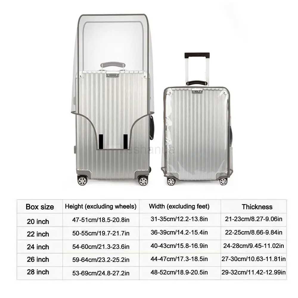 Transparent Travel Luggage Cover Waterproof Luggage Protector Covers Dustproof Protector Covers for 16-30 Inch Suitcase CaseXJ240723