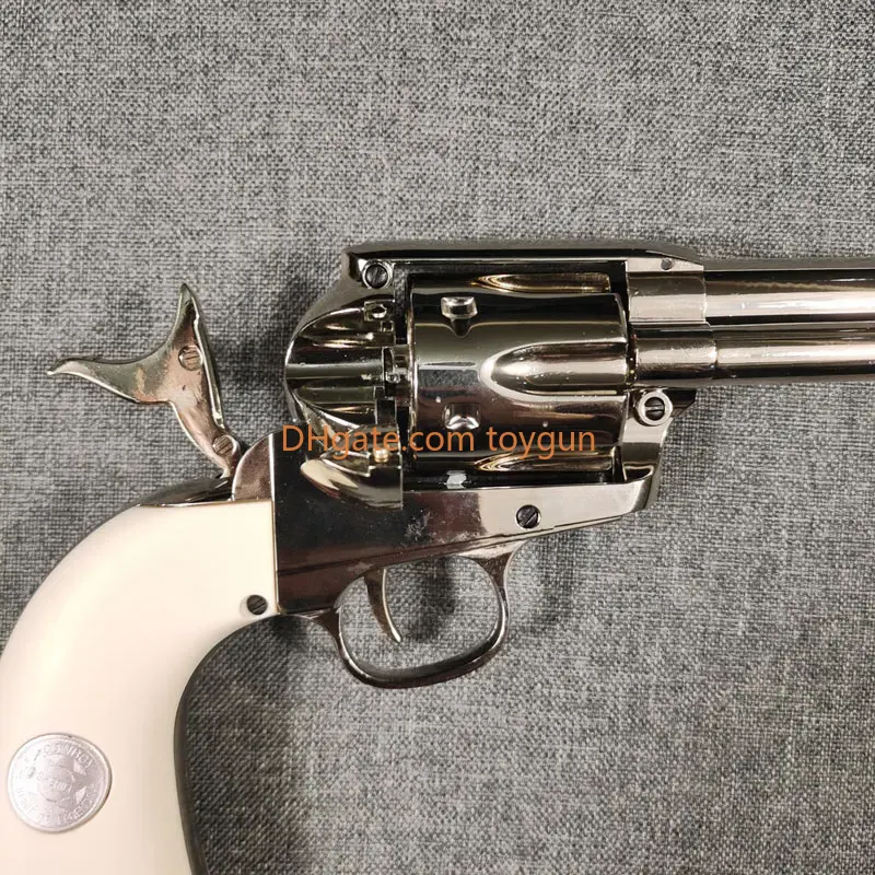 Colt 1873 Single-Action Army Revolver Replica Alloy Toy Gun Blaster Soft Bullet Shell Ejected Gun Pistol for Adults CS Pubg Jedi Look Real Moive Colle