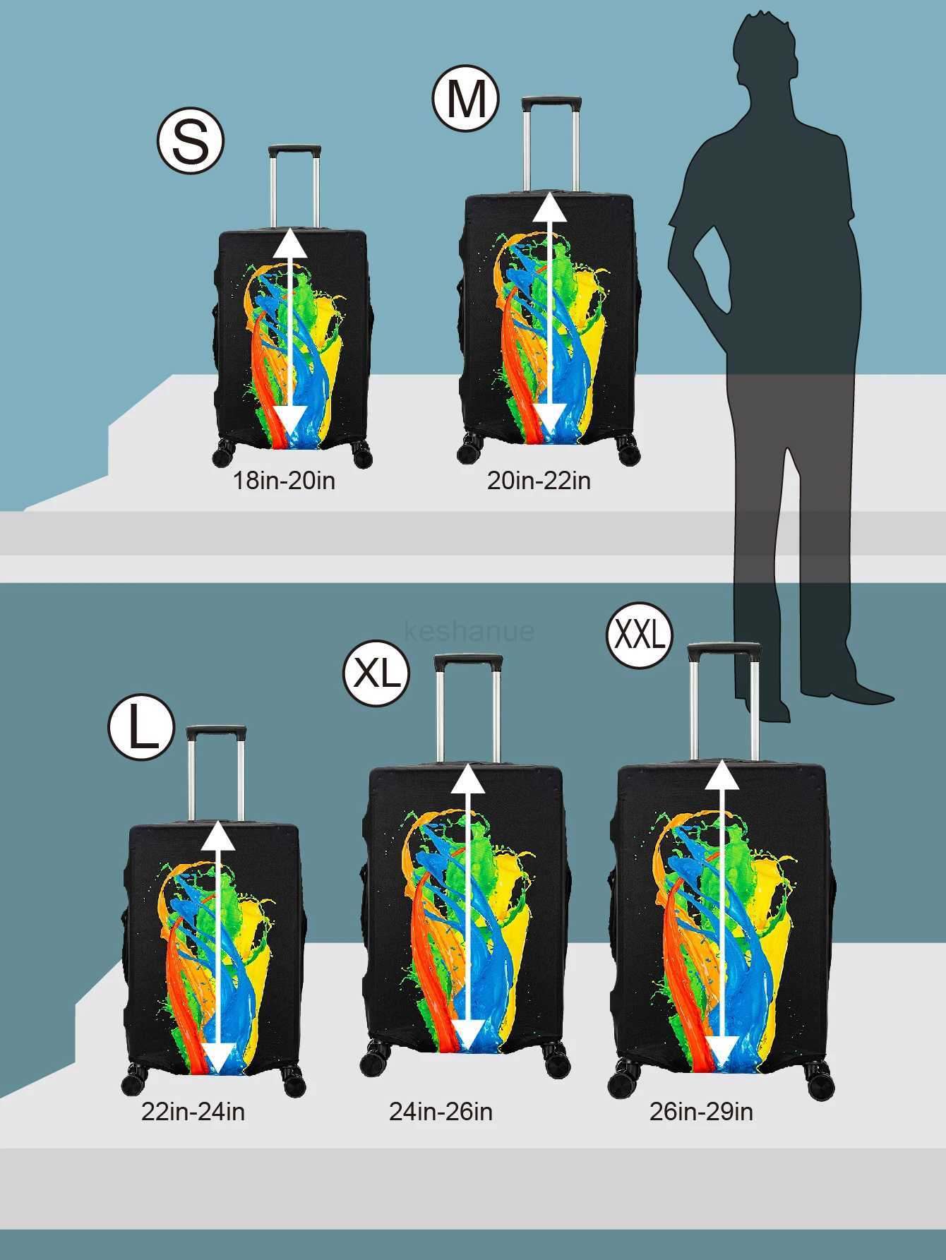 Hot FashionBaggage Protector Washable Thicken Travel Zipper Custom Luggage Cover SpandexXJ240723