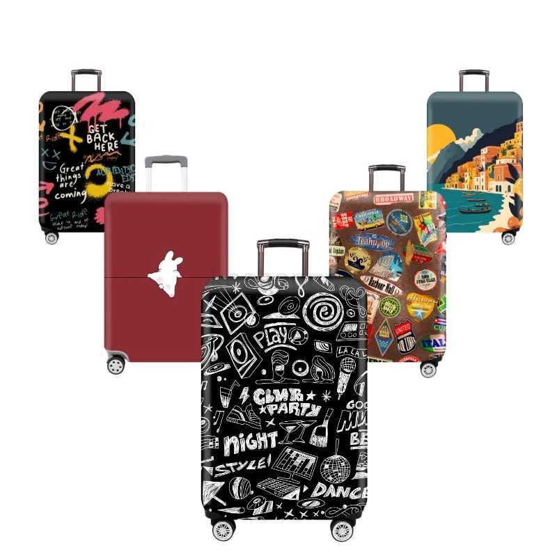 Thick Elastic Cartoon Luggage Protective Cover Zipper Suit For 18-32 inch Bag Suitcase Covers Trolley Cover Travel AccessoriesXJ240723