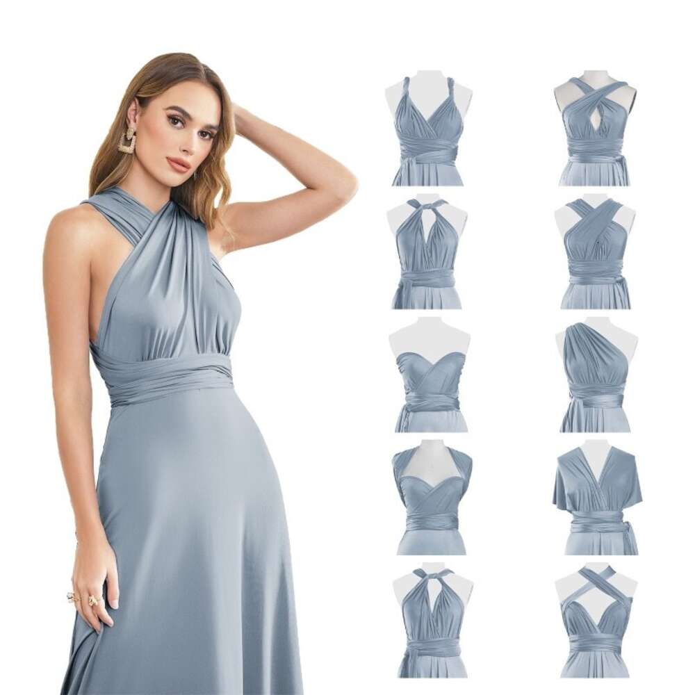 BABYONE Bridesmaid Dresses 2024 Milk Fiber Variable Wearing Way Sleeveless Multiway Wrap Changable Women Guest Gowns