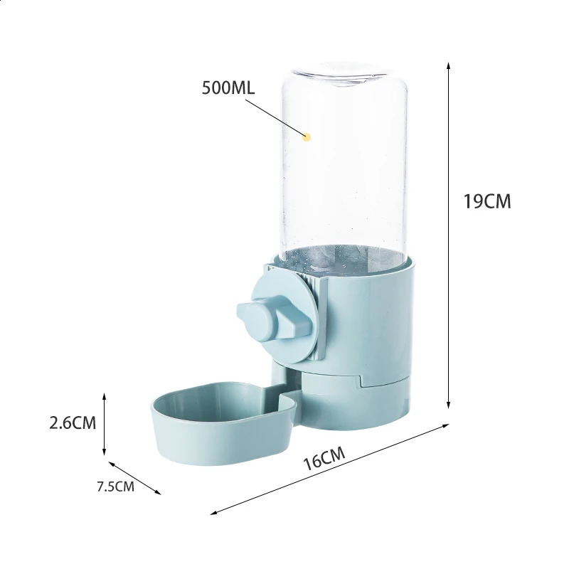 Pet Feeder Cage Hanging Bowl Water Bottle Food Container Dispenser For Feeding Products To Puppies Cats Rabbits