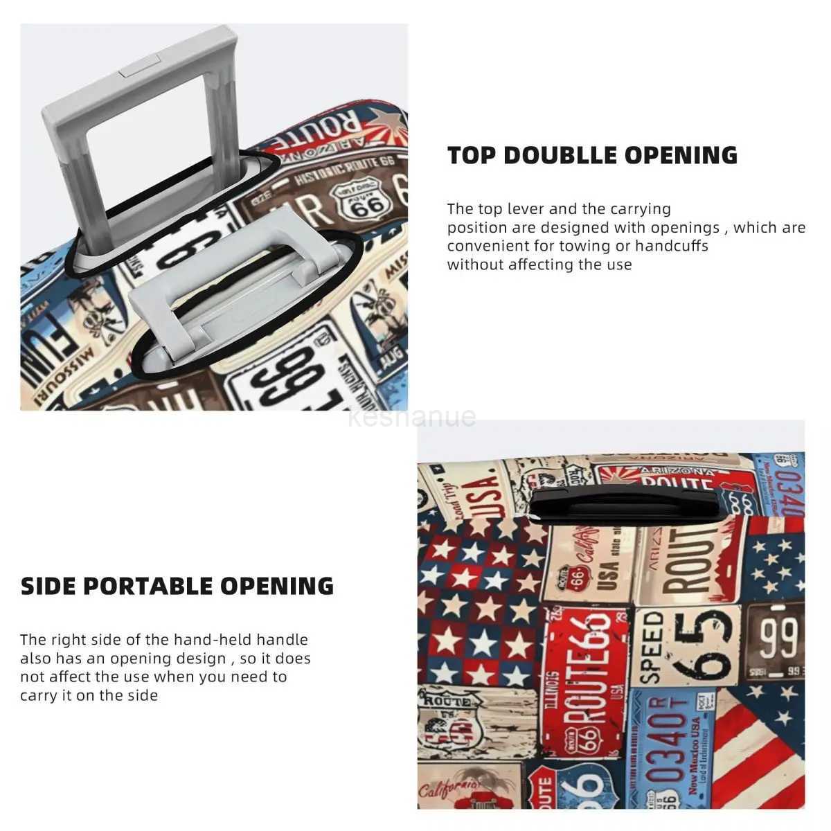 Travel Printed Suitcase Cover Holiday Vintage History Practical Luggage Case Travel ProtectorXJ240723