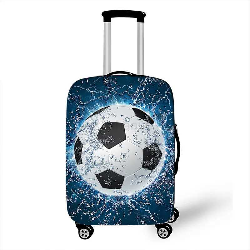 Foot Ball Print Suitcase Protective Covers Fire Trolley Luggage Protector for Man Boys Travel Accessories Elastic Bagage CoverXJ240723