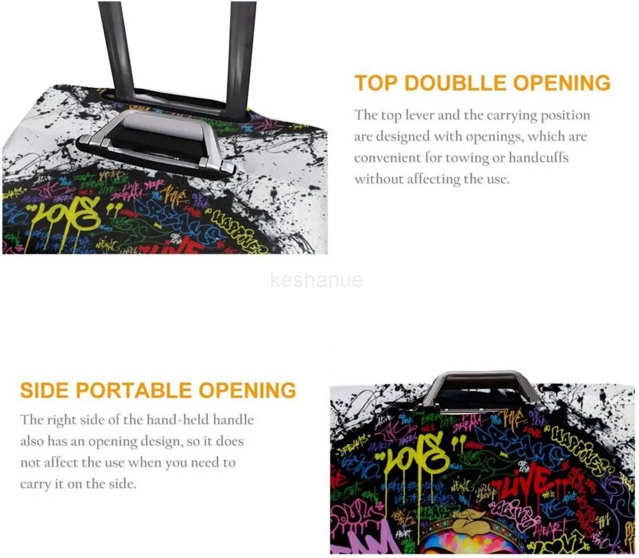 Travel Suitcase Protector African American Girl Elastic Protective Washable Luggage Cover With Concealed Zipper For 18-32 InchXJ240723