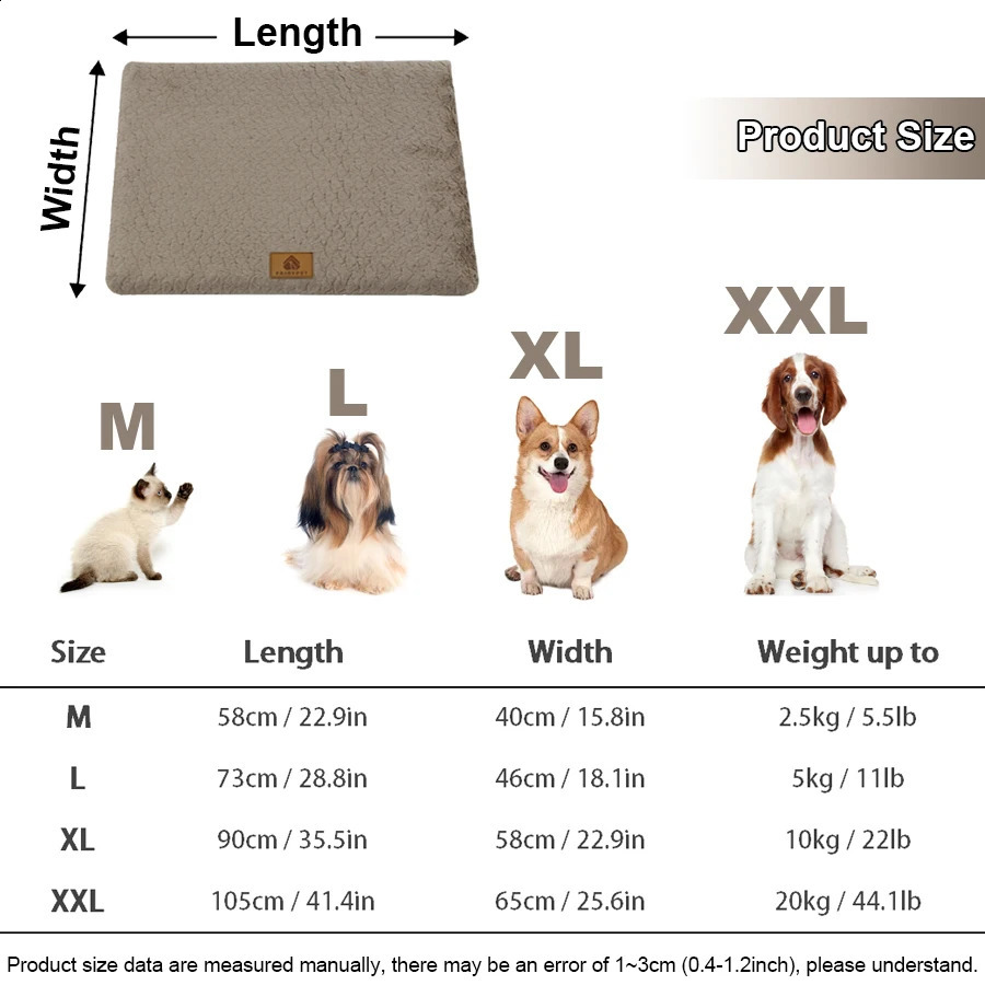 Short Plush Removable Washable Pet Bed High Elasticity Non-Collapse Dog Bed Suitable For Small And Medium Dogs and Cats 240722