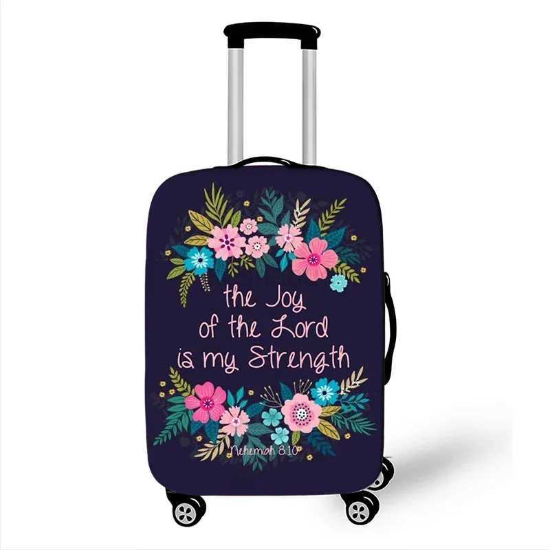 Christian Bible Verse Luggage Cover 18-32 Size Religious Animal Tiger Wolf Protective Covers Elastic Trolley Travel Case CoversXJ240723