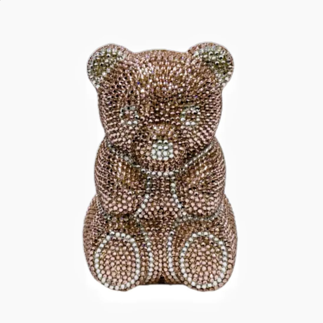 Lady Wedding Bridal Bear Clutch Purse Women Evening Party Bags Chain Shoulder Bag Elegant Rhie Banquet Day Clutches Purses 240723 4