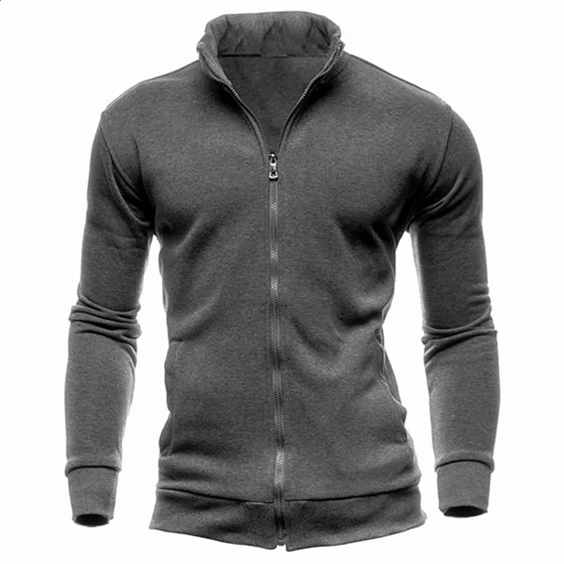 MRMT Mens Hoodless Sweatshirt Zipper Bracket Collar 240819