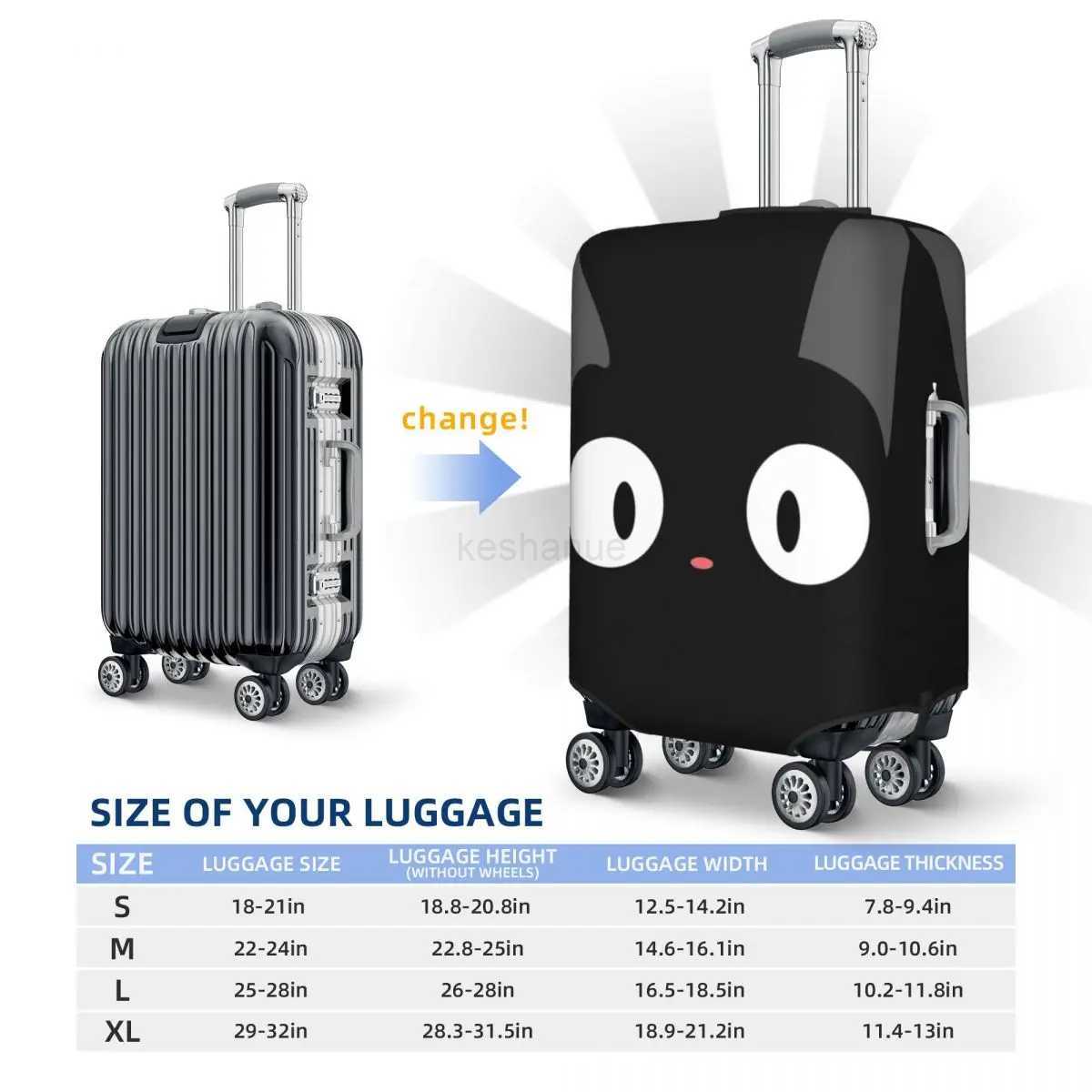 J-Jijis Suitcase Cover Japanese Anime Strectch Business Protection Luggage Case FlightXJ240723