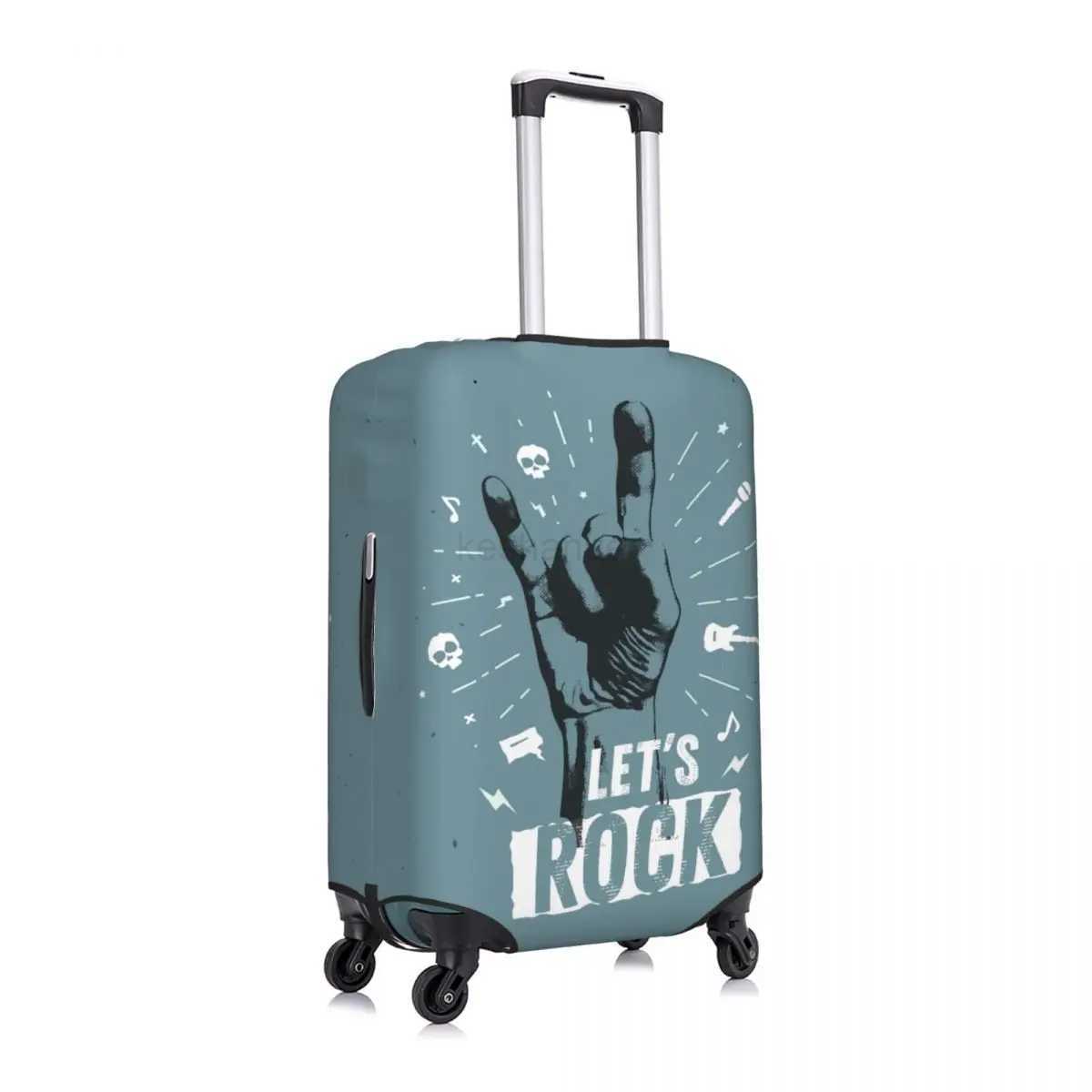 Hipster Vintage Label Suitcase Cover Rock Holiday Cruise Trip Elastic Luggage Case Protection Xmas GiftXJ240723