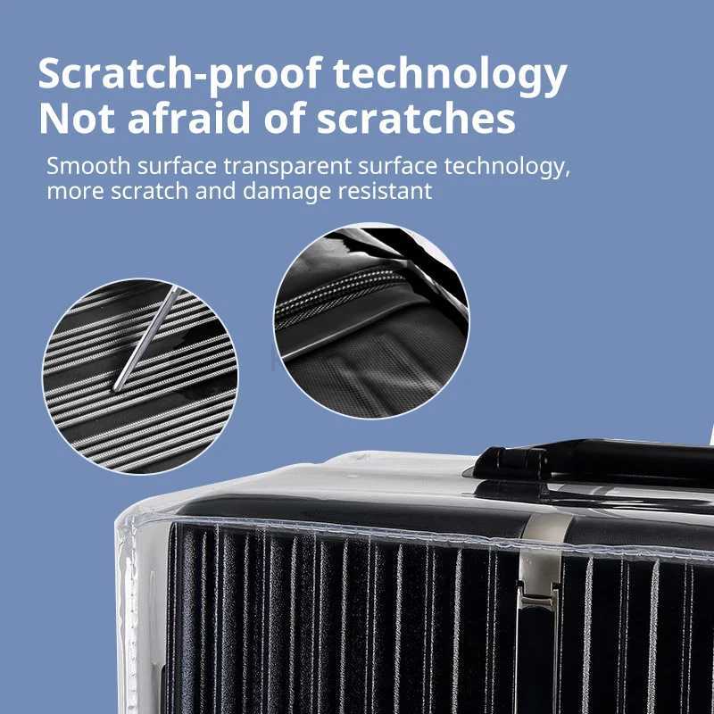 Full Transparent Luggage Protector Cover PVC Waterproof Dustproof Durable Suitcase Cover Protector Travel AccessoriesXJ240723