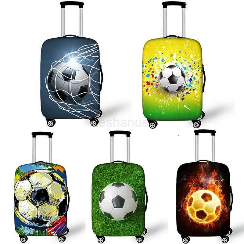 Foot Ball Print Suitcase Protective Covers Fire Trolley Luggage Protector for Man Boys Travel Accessories Elastic Bagage CoverXJ240723