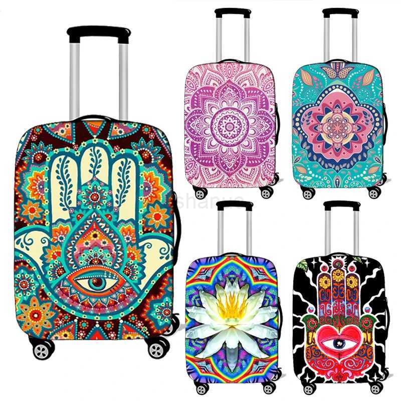 Mandala Datura Flower Luggage Cover Travel Accessories Trolley Case Baggage Protective Covers Anti-dust Suitcase CoverXJ240723