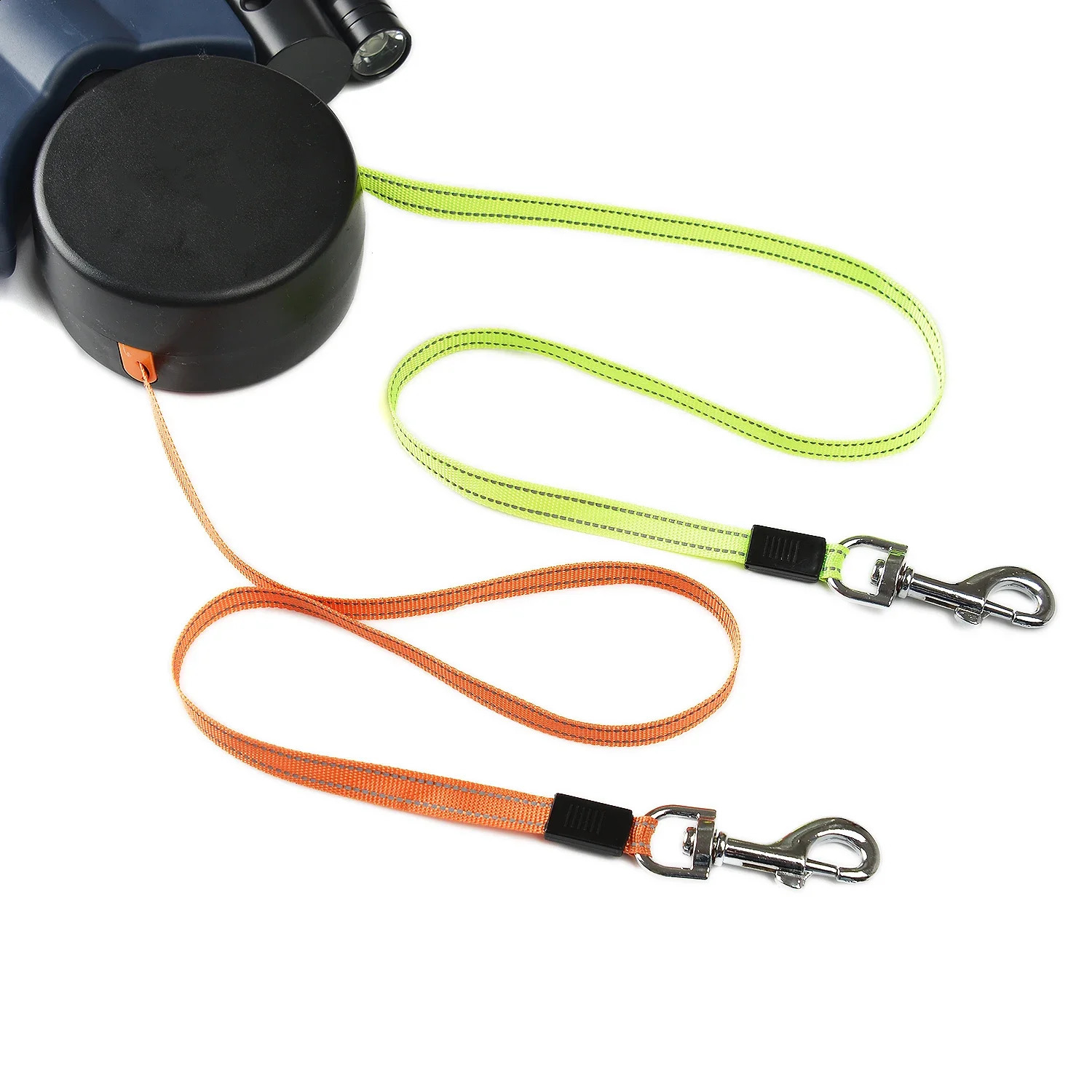 Dual Dogs Pet Leash Ropes Auto Retractable Pet Cat Dog Traction Rope Adjustable Dual Dogs Strap Auto Flexible Dog Pet Leash Rope 240722