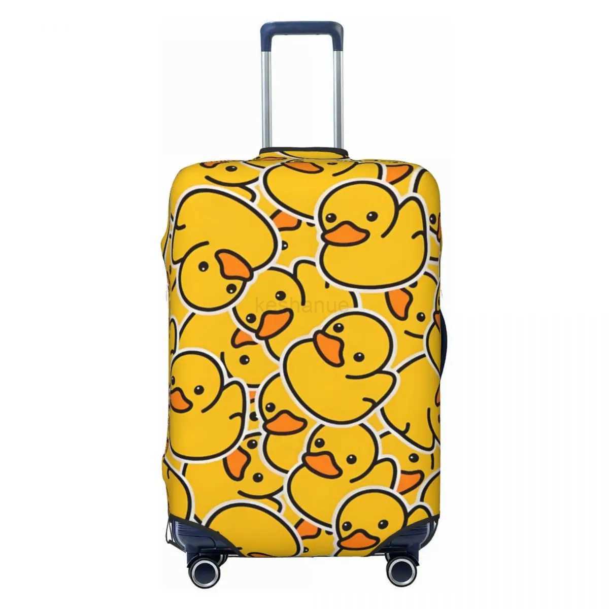 Little Duck Cartoon Suitcase Cover Vacation Animal Funny Practical Luggage Supplies Cruise Trip Protector ChristmasXJ240723