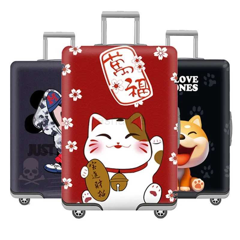 Trolley Suitcase Protective Luggage Cover 3D Cartoon Elastic Luggage Protective Cover19-32 Inch Suitcase Case Travel AccessoriesXJ240723