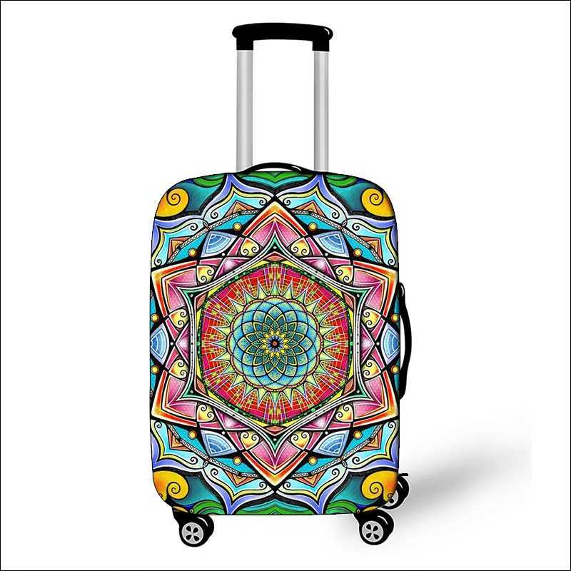 Mandala Datura Flower Luggage Cover Travel Accessories Trolley Case Baggage Protective Covers Anti-dust Suitcase CoverXJ240723