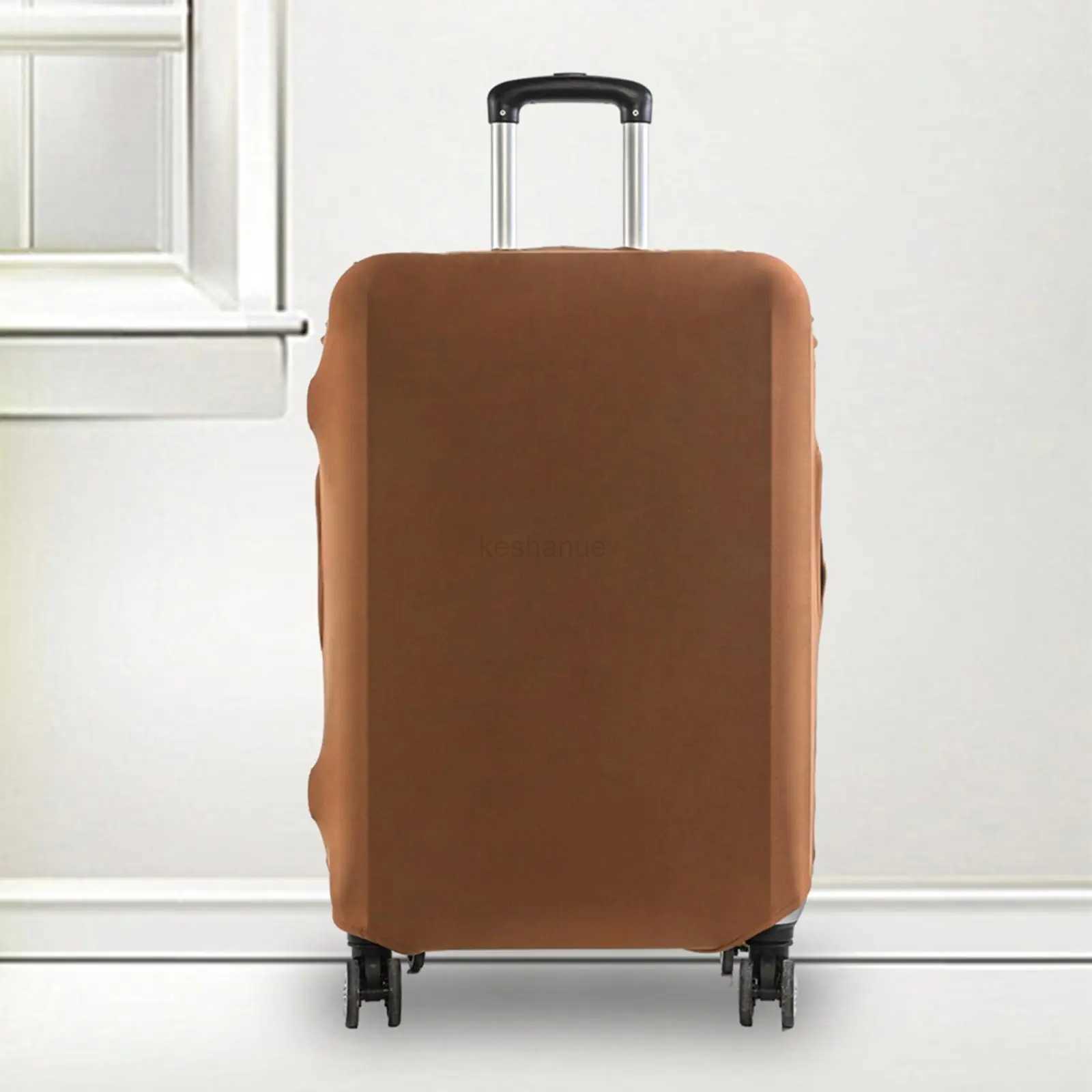 Luggage Cover Elastic Suitcase Cover Brown Sturdy Flexible and Soft WashableXJ240723