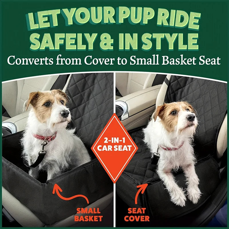DC PET Dog Car Seat Cover Waterproof Pet Travel Dog Carrier Hammock Car Rear Back Seat Protector Mat Safety Carrier For Dogs 240723