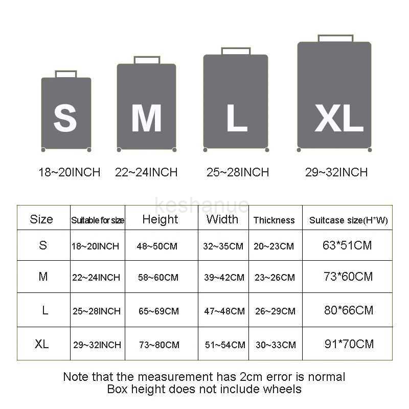 Popular Luggage Protective Cover Elastic Cloth Thickened Dust-proof Trolley Suitcase Cover Travel Accessories For 18-30Inch CaseXJ240723