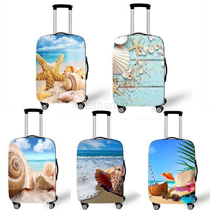Ocean Beach Starfish Suitcase Cover Travel Casual Fashion Conch Elastic Dust Cover Woman Travel Luggage CoverXJ240723