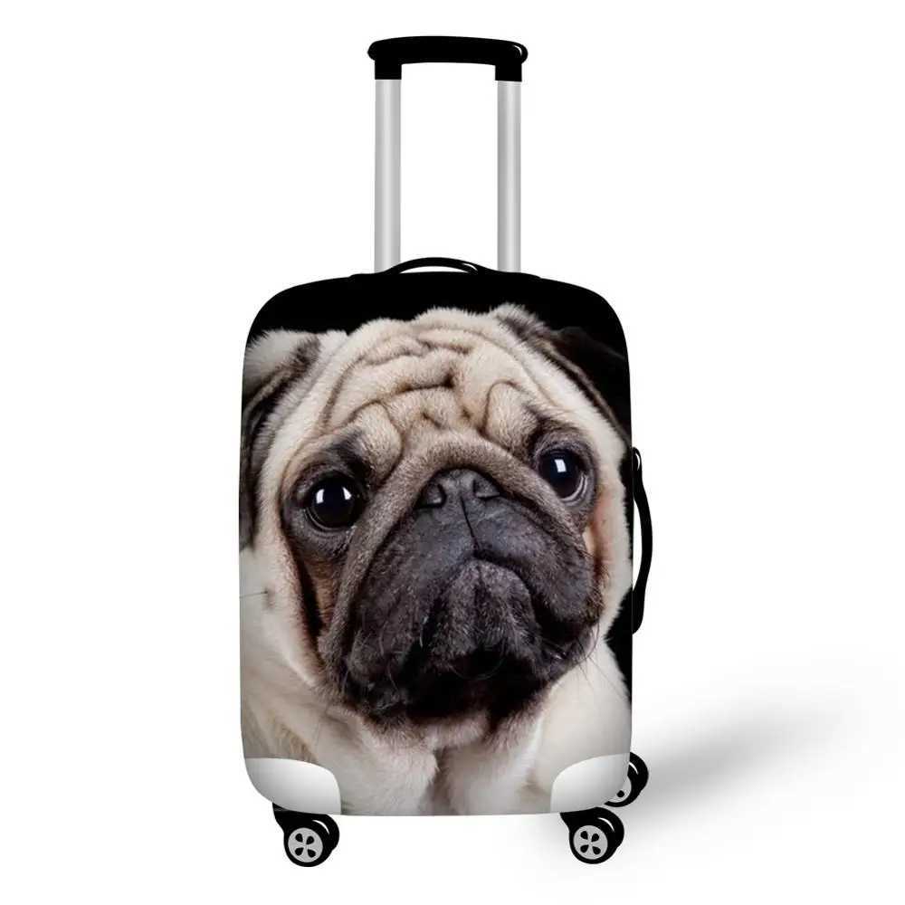 3d Puppy Pug Dog Print Luggage Protective Dust Cover Waterproof 18-32inch Suitcase Cover Baggage Rain Cover StretchableXJ240723