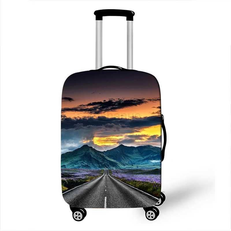 3D Tropical Beach Print Luggage Cover for Travel Holiday style Suitcase Covers Elastic Travel Trolley Protective Case CoverXJ240723