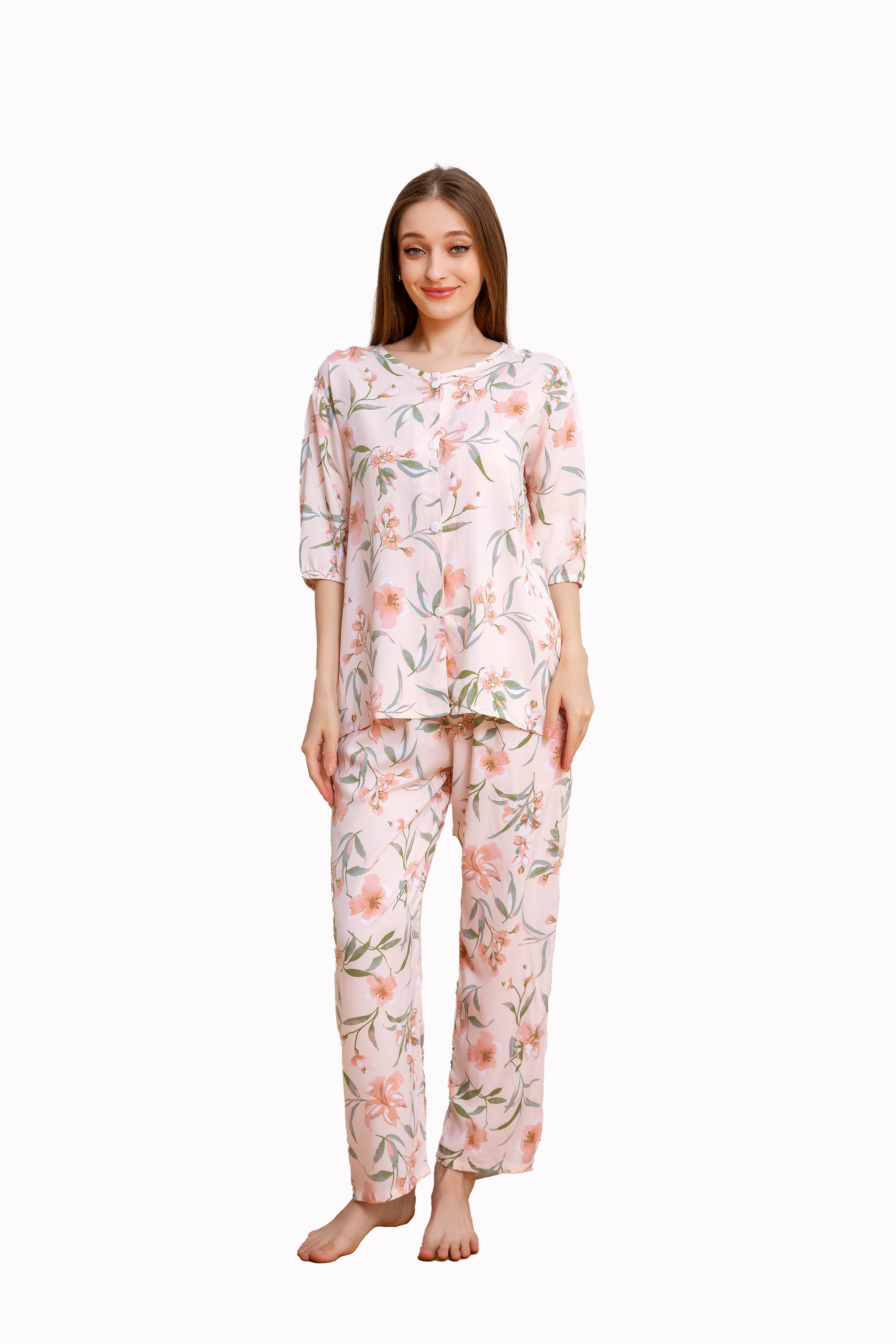 Women's home clothes pajamas foundation make-up gardenia trousers suit C201