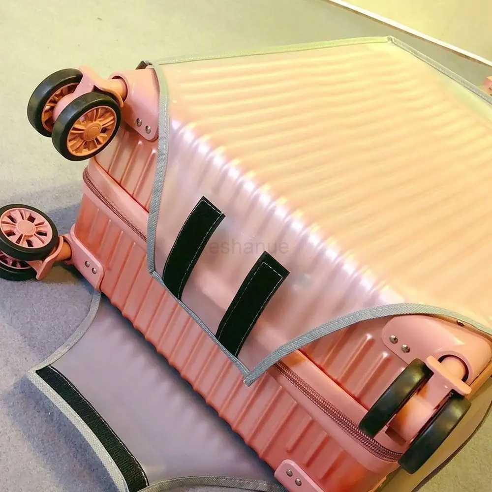 16-28 Inch Travel Luggage Cover Transparent PVC Suitcase Protector Cover Waterproof Dustproof Luggage Protector Cover LuggageXJ240723