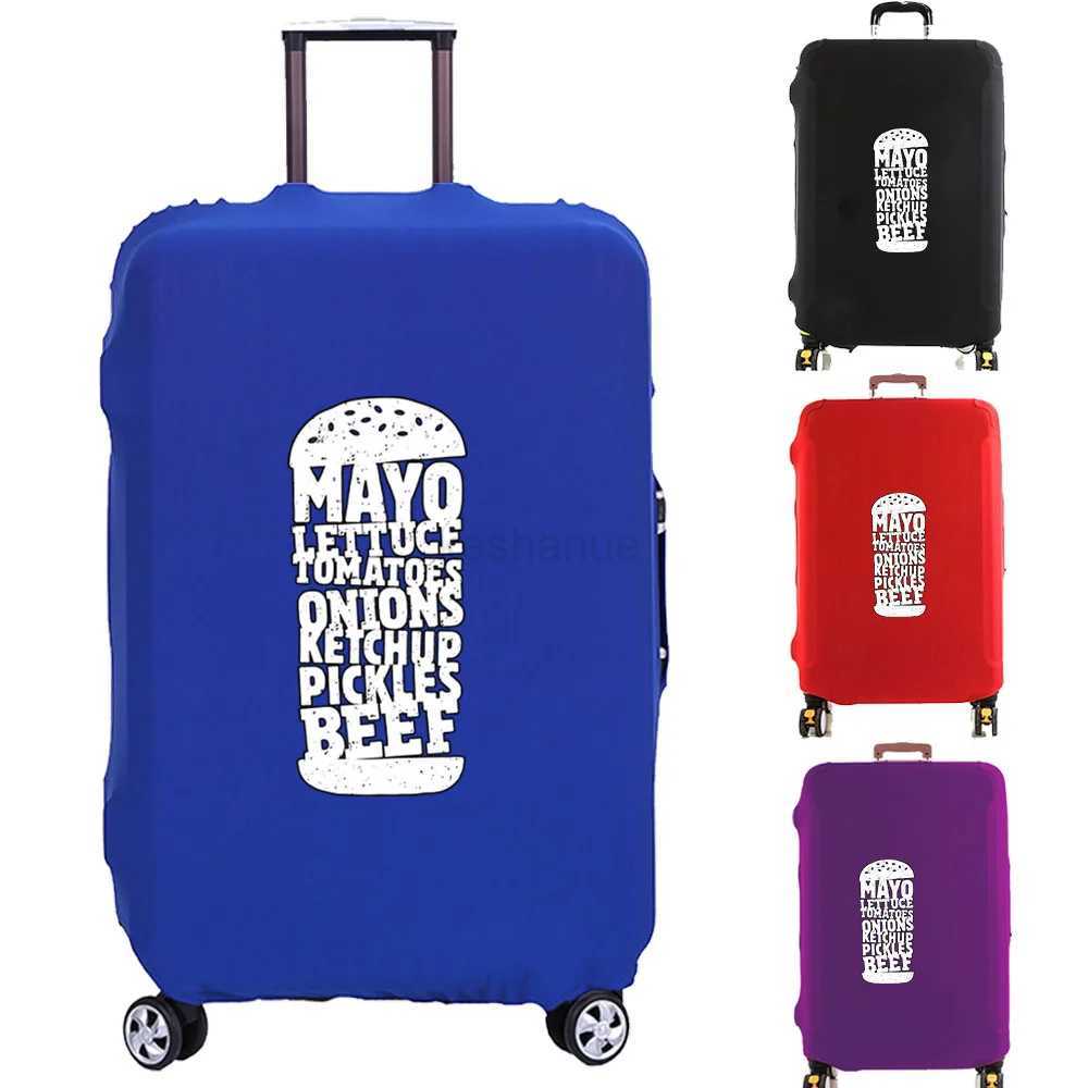 Hamburger Pattern Luggage Cover Suitcase Protector Thicker Elastic Dust Covering for 18-32 Inch Trolley Case Travel AccessoriesXJ240723