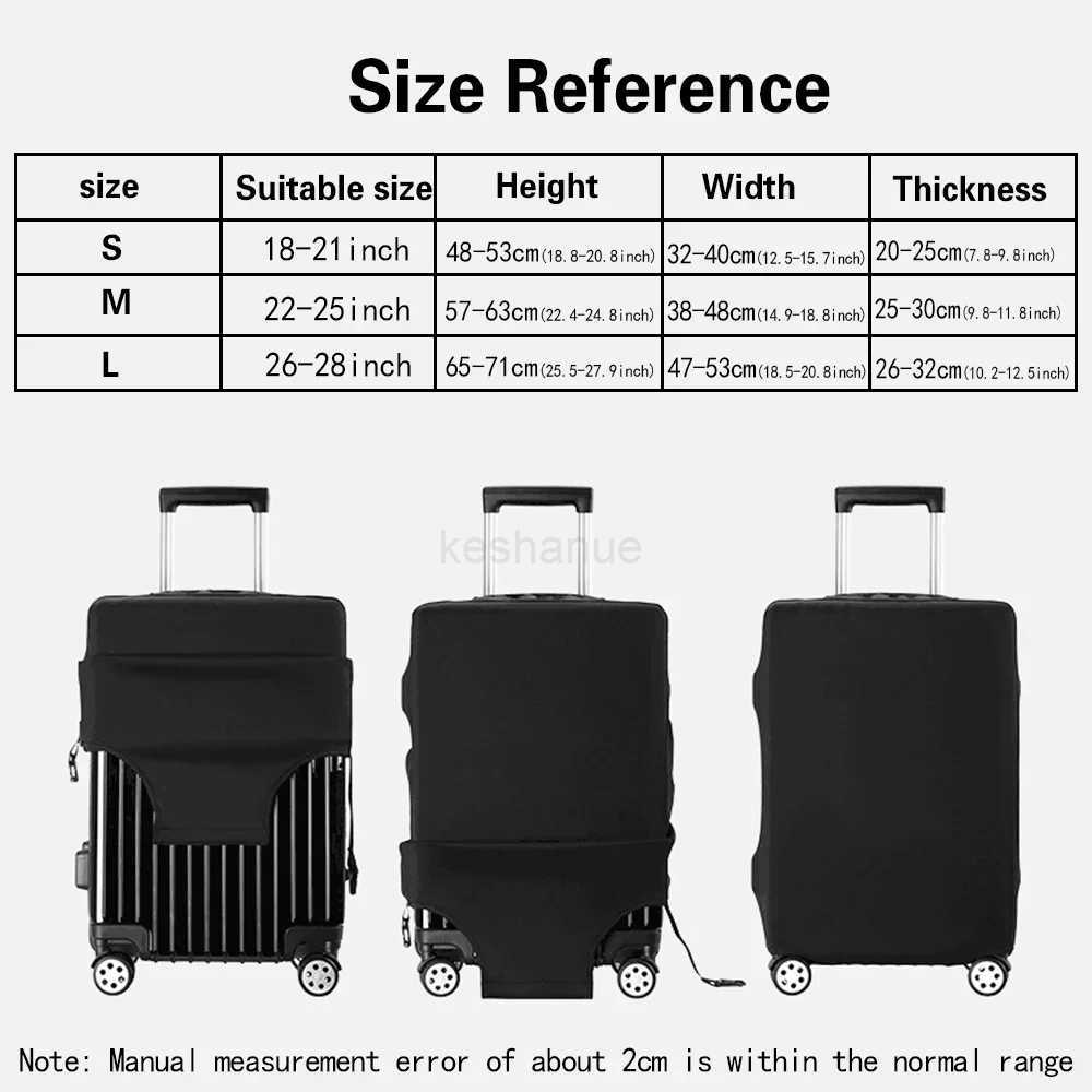 Thicken Luggage Case Protective Cover Blue Letter Pattern Travel Elastic Duffle Luggage Dust Cover for 18-28 Inch Suitcase 2022XJ240723