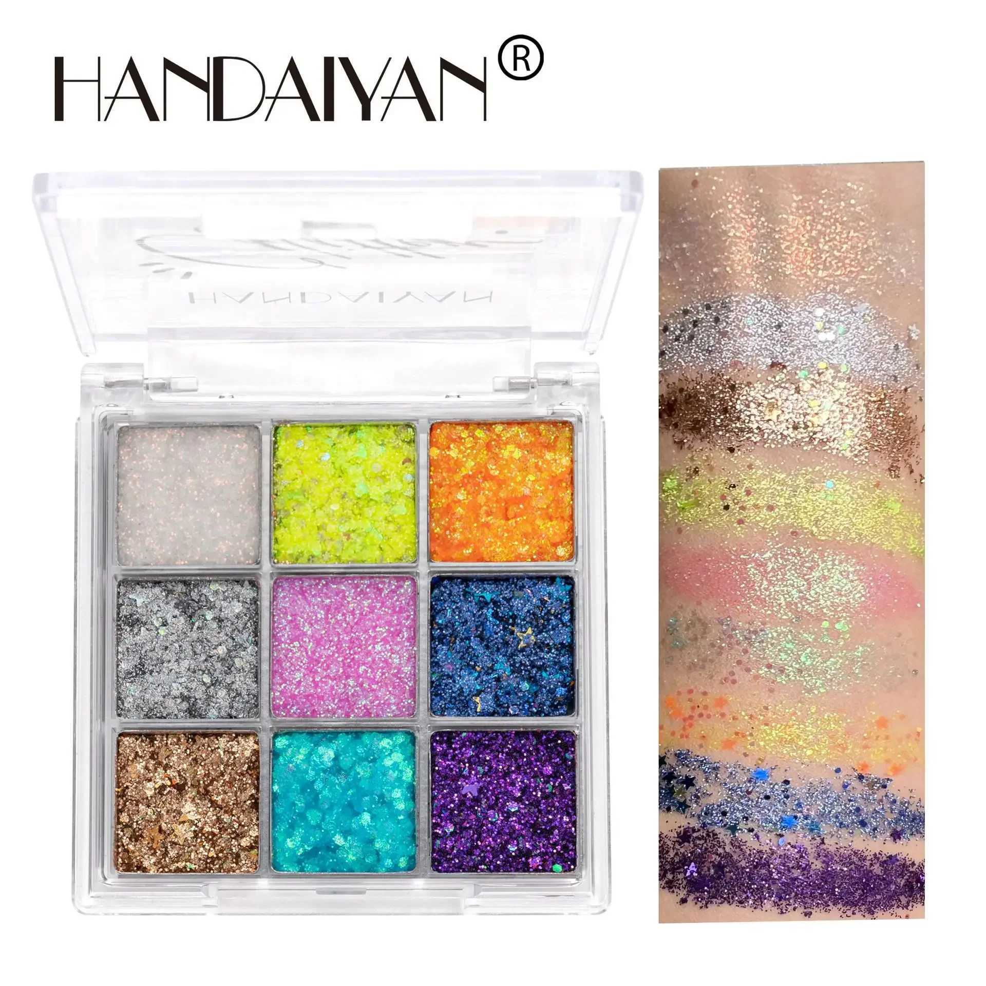 Shiny eye shadow palette waterproof big sequin shimmer eye shadow gel shiny metal eye shadow pigment holiday makeupW240730