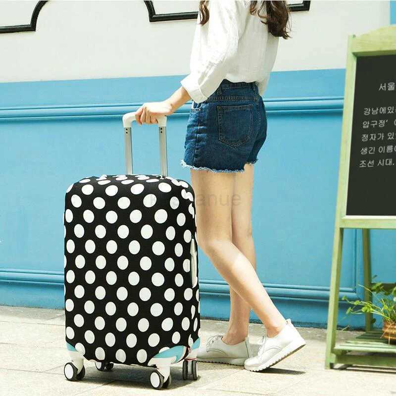 Fashion Suitcase Cover High Elastic Geometry Love Heart Shaped Luggage Case Dust Cover 18-32Inch Suitcase Essential AccessoriesXJ240723
