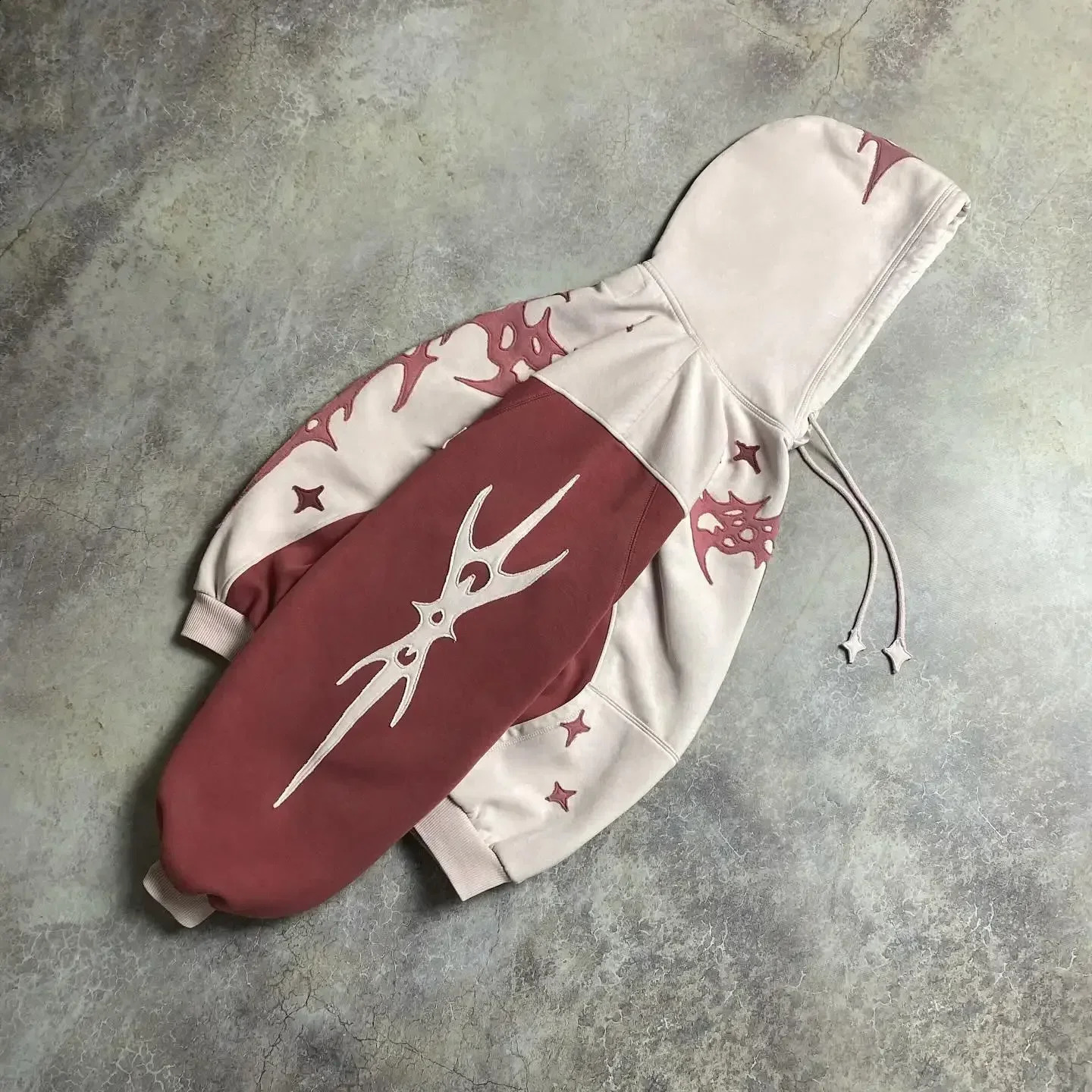 Simple Daily Loose Splicing Hoodies Women Geometric Pattern Embroidery Sweatshirt Gothic Y2k Youth Casual Men Version Tops 240717