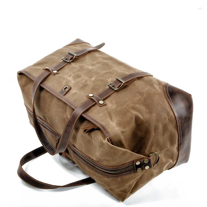 Duffel Bags Outdoor Retro Fiess Bag Men's Travel Portable Sports Leisure Large Capacity Shoulder New Yoga Outdo