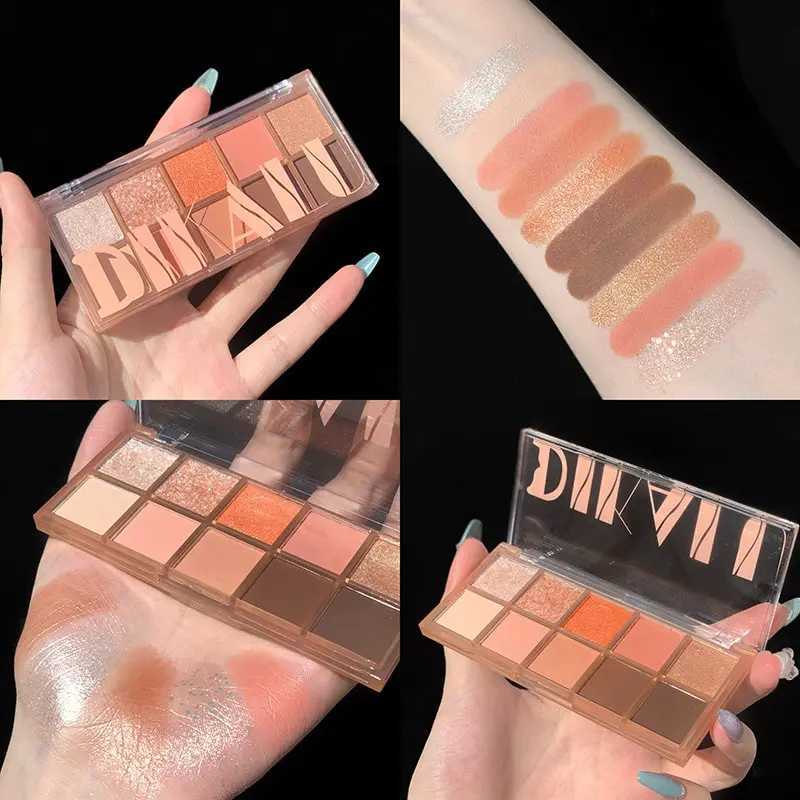 DIKALU Ten Color Makeup Board eye shadow Board powder blusher Outline Highlights Earth Color Matte New InsW240730