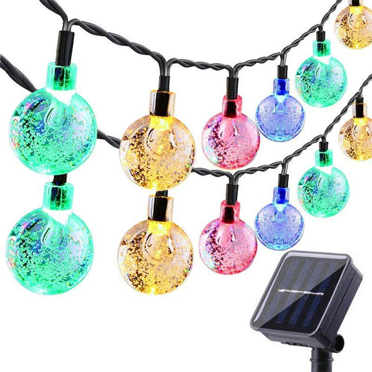 Solar Bubble Ball Light String Festival led Outdoor Camping Decoration Lights Outer diameter 18 mm