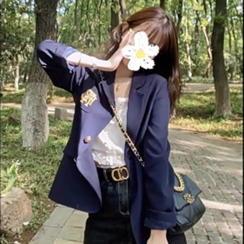 Women's Suits Blazers Letter Embroidered Suits Tops for Womens High-End Blazers coat Temperament Elegant Business female clothing slimming traf 2