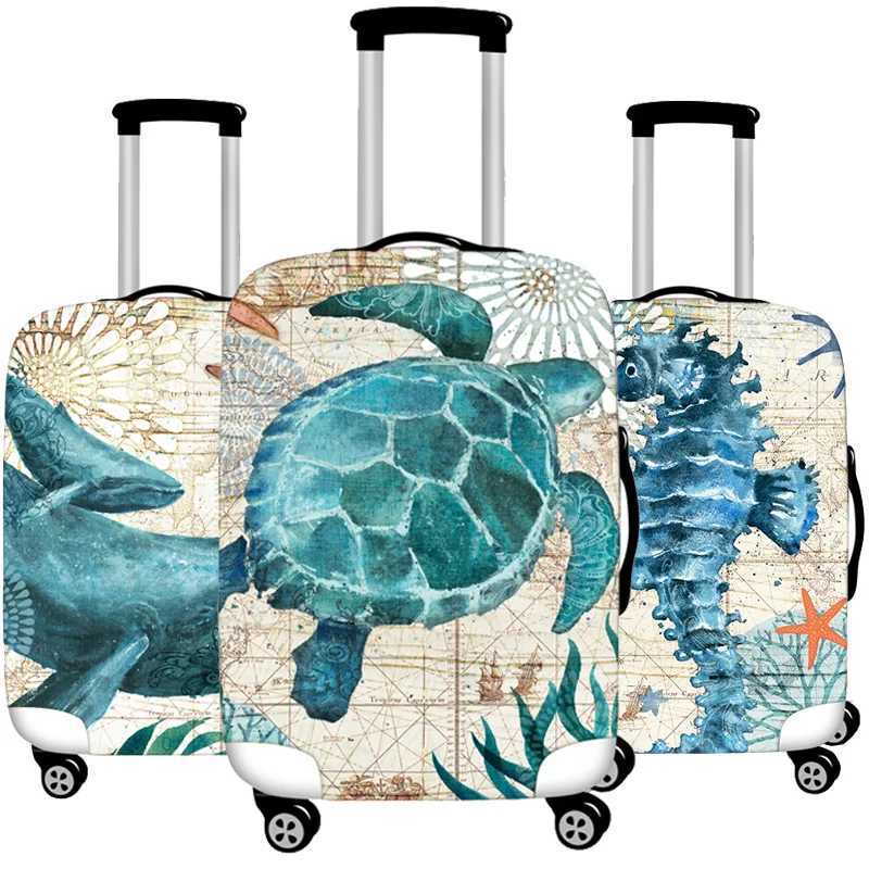 Luggage Protective Cover Case For Elastic Suitcase Protective Cover Cases Covers xl Travel Accessories Turtle Octopus PatternXJ240723