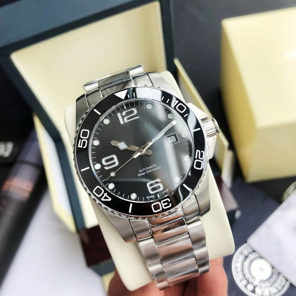 Conquest L3.781.4.96.6 AAA+ 3A +Quality 41MM Mens Watch Automatic Mechanical Miyota 8215 Movement Stainless Steel Bracelet Concas Ceramic Bezel HYDROCONQUEST Watch