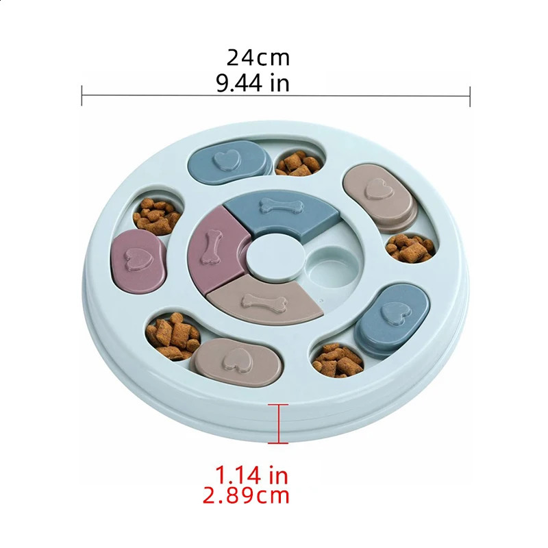 Pet Feeder Dog Educational Toys Increase Puppy Intellectual Food Dispenser Interactive Feeding Slow For Choking Training Bowl