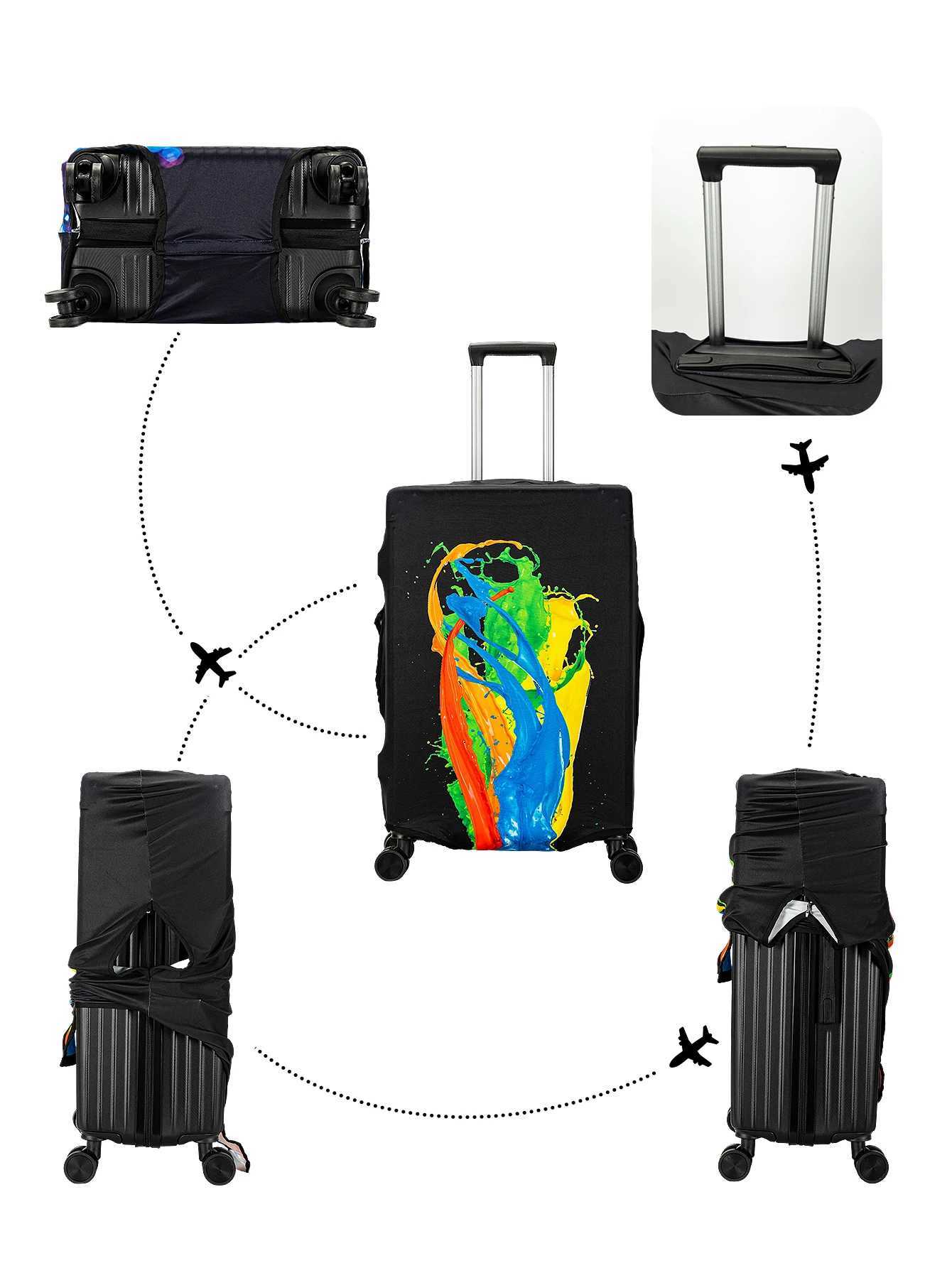 Hot FashionBaggage Protector Washable Thicken Travel Zipper Custom Luggage Cover SpandexXJ240723