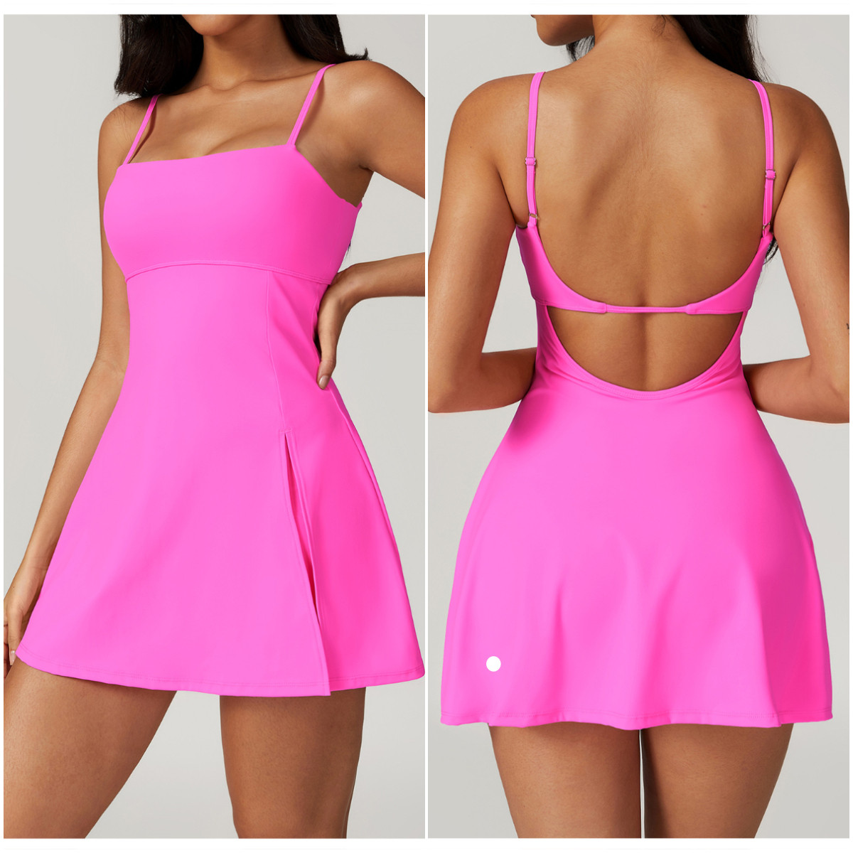 L8676 Womens Tennis Golf Cheerleaders Vestidos One Piece Dress Sleeveless Ing Safety Pants Bandage Fast Dry