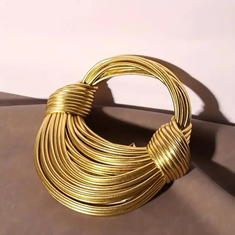 Golden Elegant Evening Bag Classic Dinner Clutch Purse Formal Banquet Handbag For Wedding Party Prom 240722