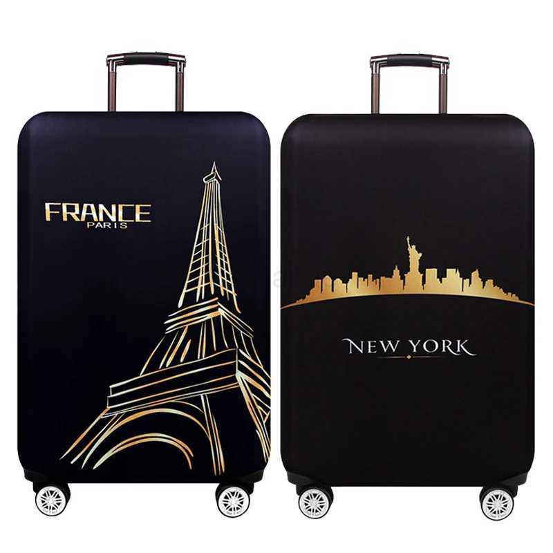 New York Paris Thicken Luggage Protective Cover 18-32inch Trolley Baggage Travel Bag Covers Elastic Protection Suitcase Case 271XJ240723