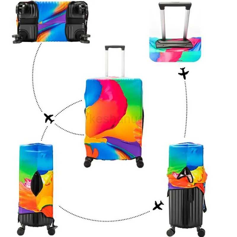 Luggage Covers Protector Fasion Travel Luggage Suitcase Protective Cover Stretch Dust Covers Travel Accessories Luggage SuppliesXJ240723