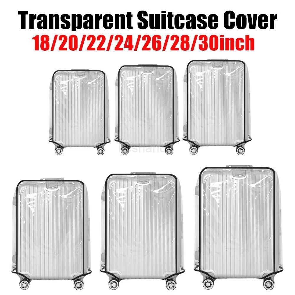 Transparent Clear Tavel Luggage Cove Waterproof Suitcase Cover Protector Foldable Dutoproof Luggage Cover PoteterXJ240723