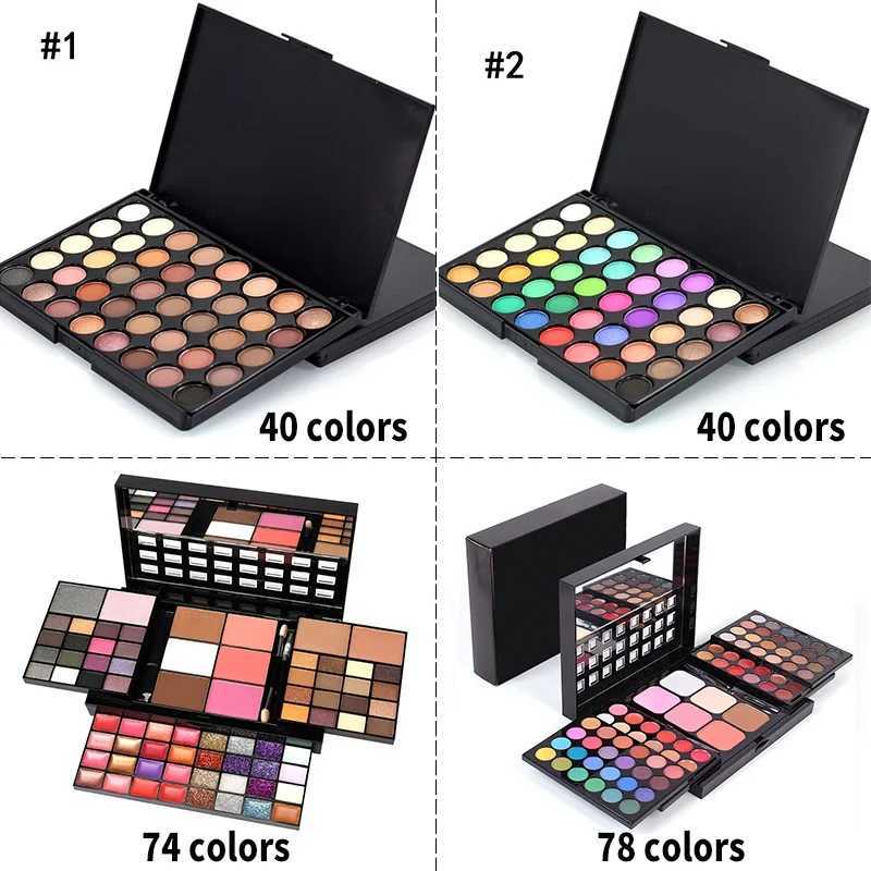 40/74/78 Colors Glitter Eyeshadow Palette Matte Waterproof Long Lasting Pressed Powder Cosmetics Kit Fashion Women MakeUp ToolsXJ250520